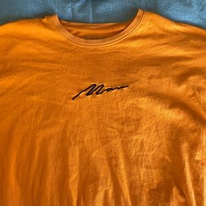 BooHoo Man Orange Shirt